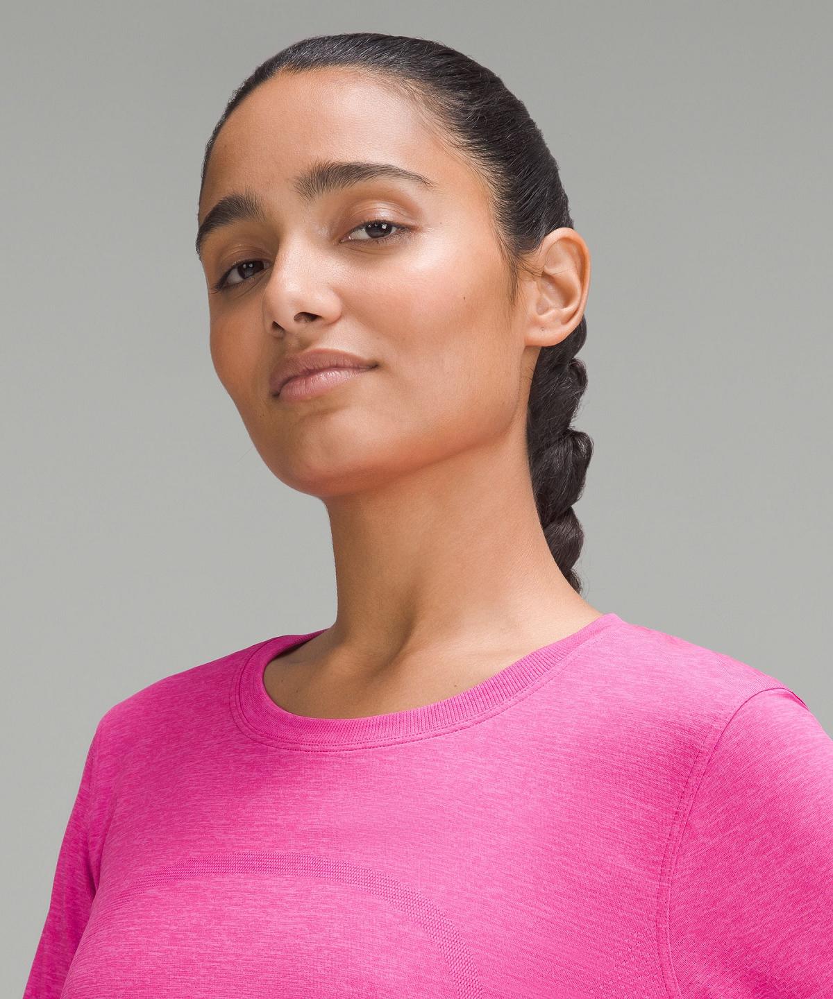 Pink Lululemon Swiftly Relaxed Long-Sleeve Women Shirts | NZ_LuLu38216