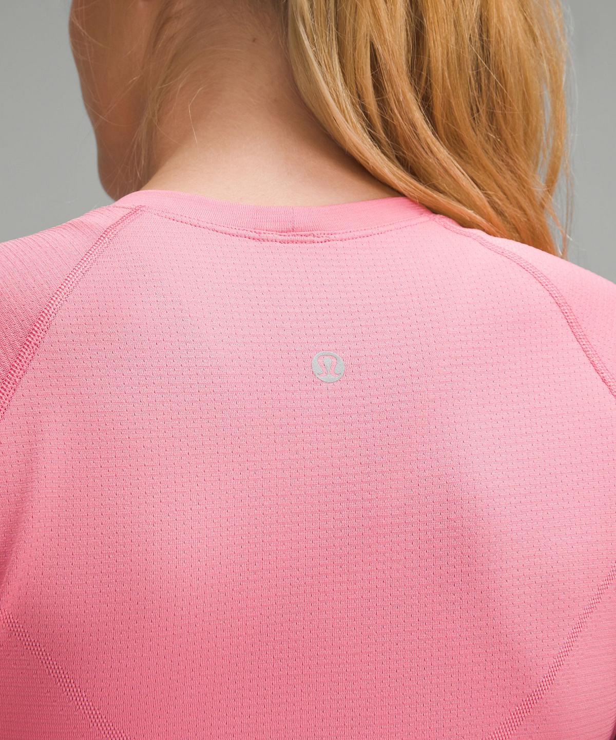 Pink Lululemon Swiftly Tech Cropped Short-Sleeve 2.0 Women Shirts | NZ_LuLu58025