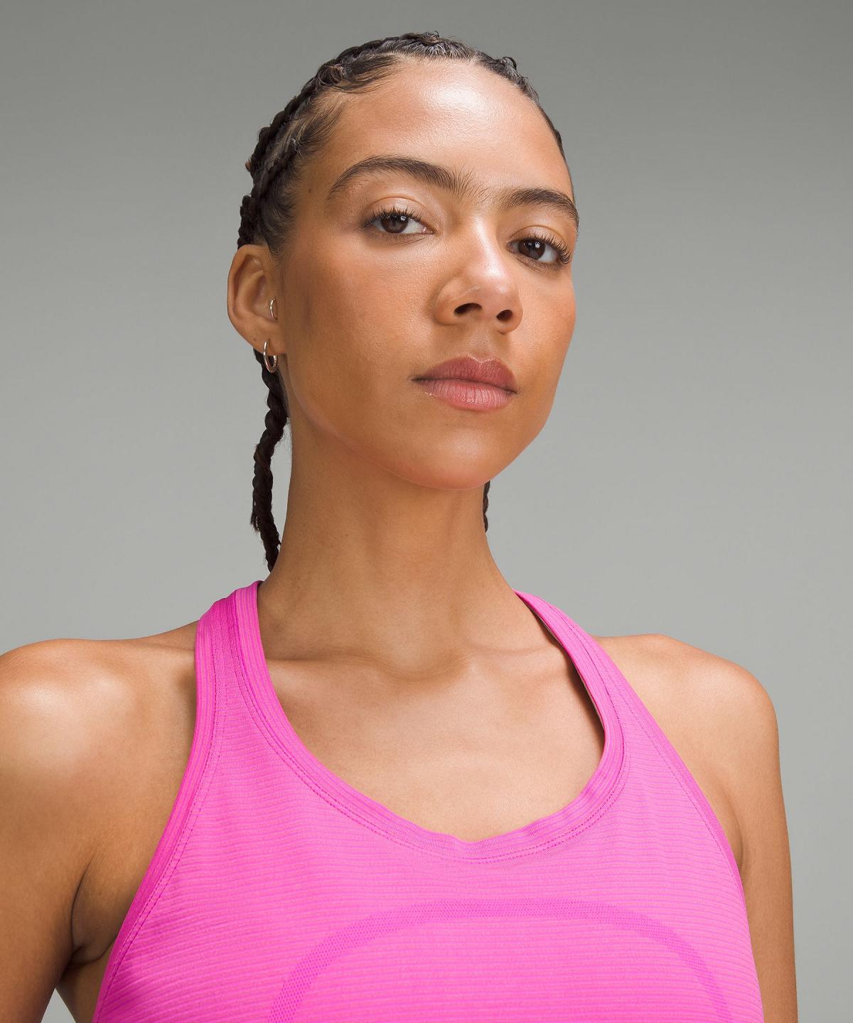 Pink Lululemon Swiftly Tech Racerback 2.0 Women Shirts | NZ_LuLu56828