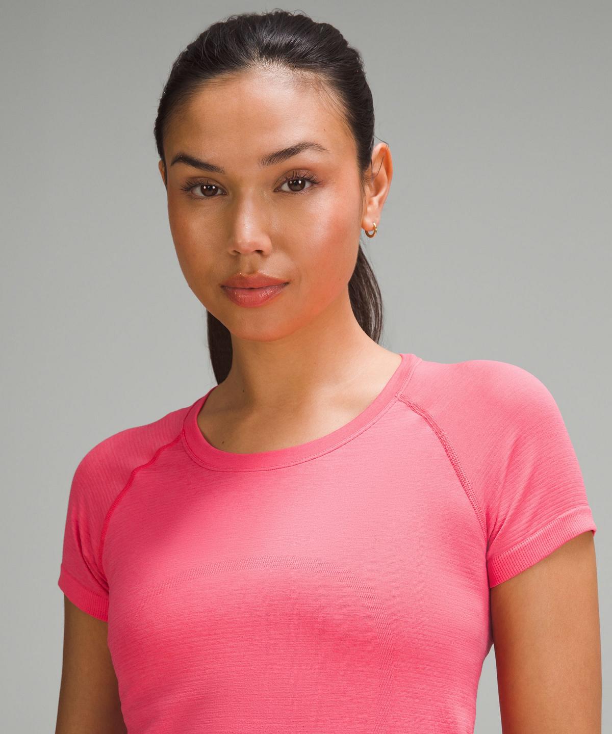 Pink Lululemon Swiftly Tech Short-Sleeve 2.0 Women Shirts | NZ_LuLu70978