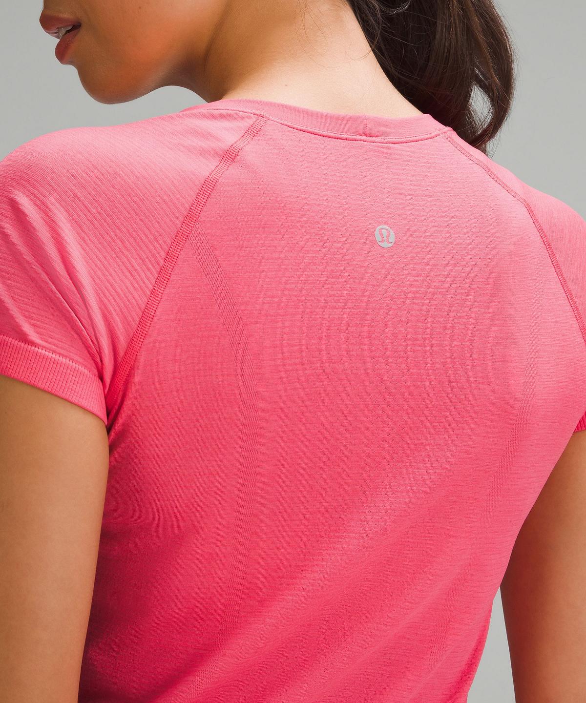 Pink Lululemon Swiftly Tech Short-Sleeve 2.0 Women Shirts | NZ_LuLu70978