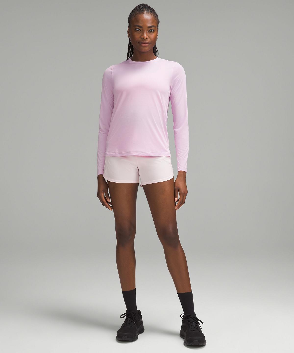 Pink Lululemon Ultralight Hip-Length Long-Sleeve Women Shirts | NZ_LuLu49592