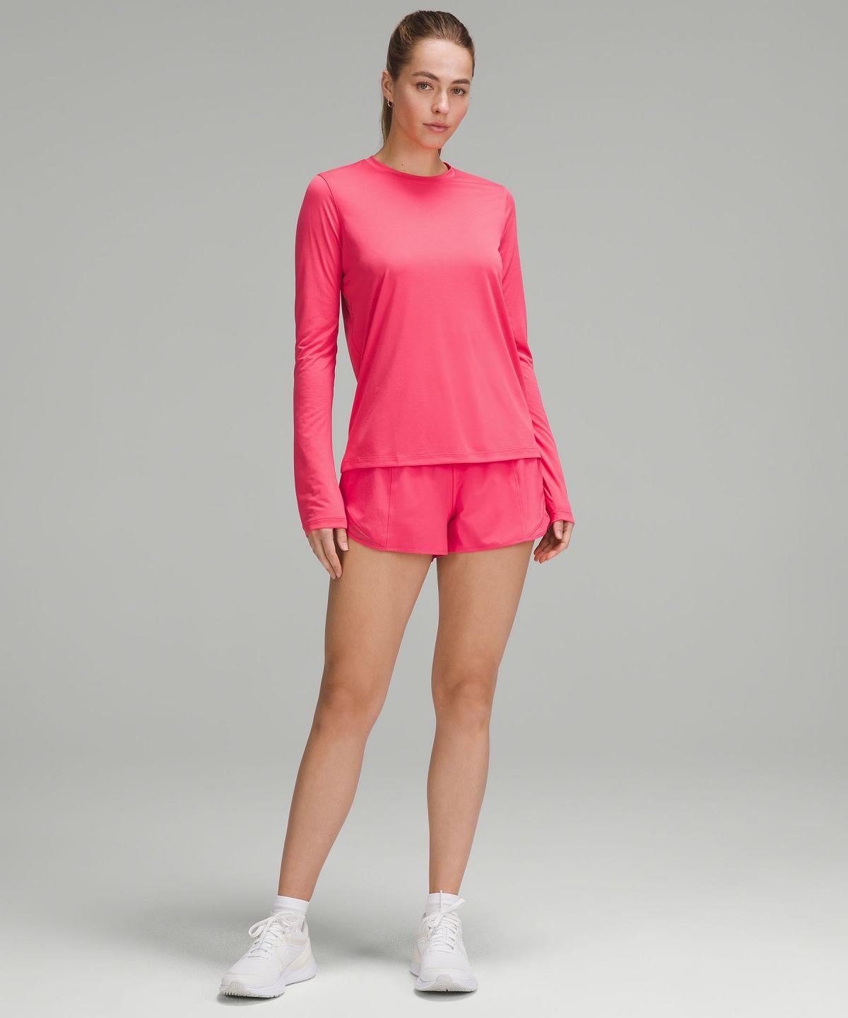 Pink Lululemon Ultralight Hip-Length Women Long Sleeve Shirts | NZ_LuLu64464