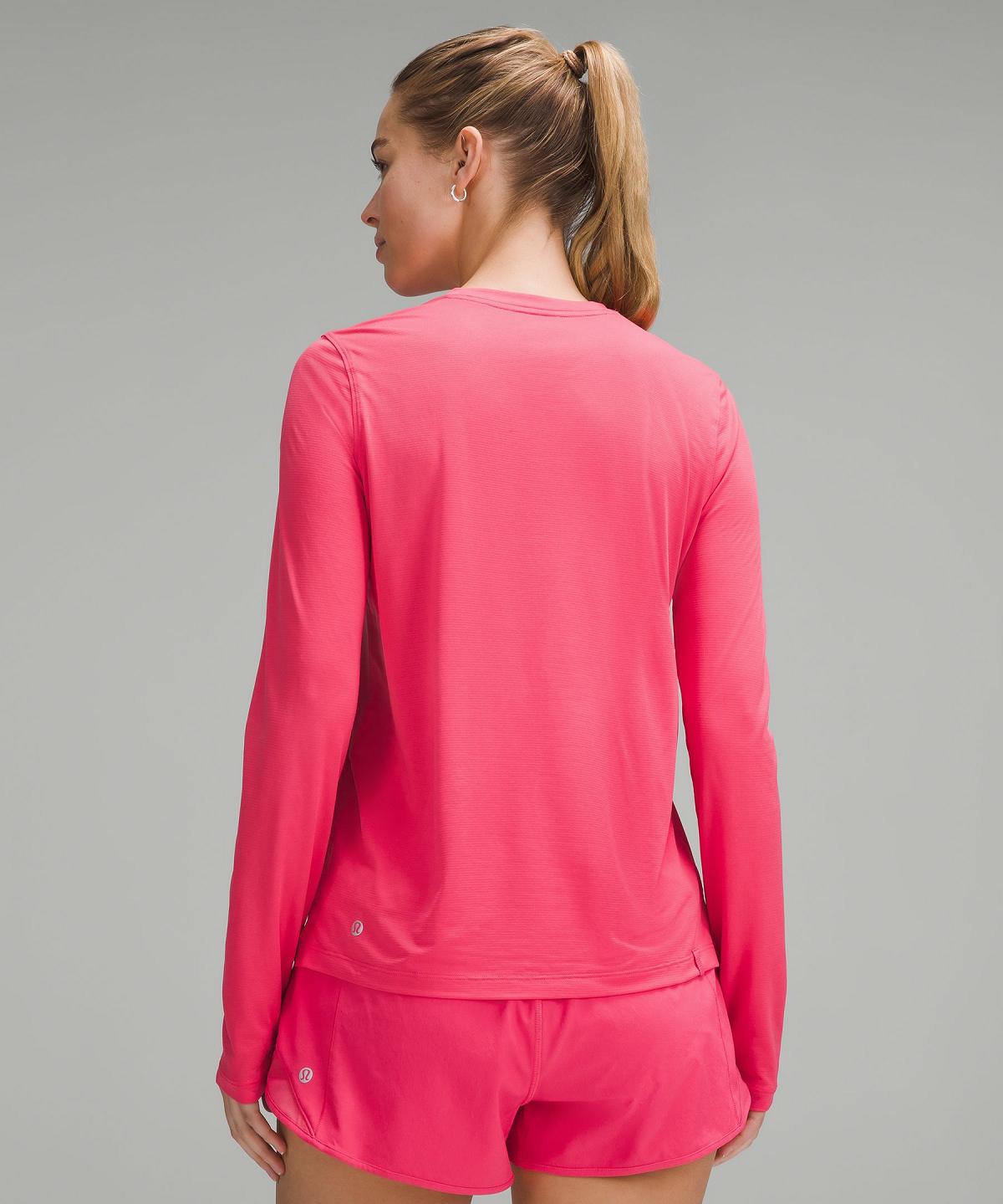 Pink Lululemon Ultralight Hip-Length Women Long Sleeve Shirts | NZ_LuLu64464