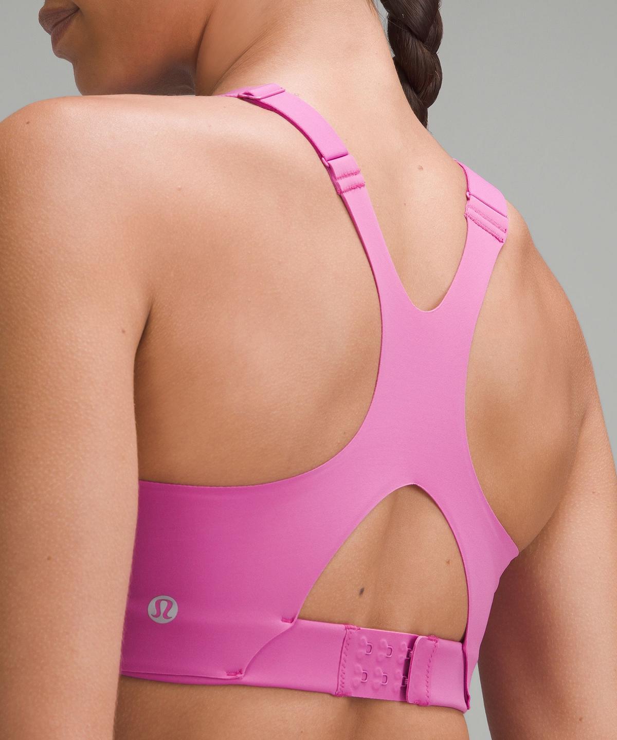 Pink Lululemon Ultralu Square-Neck Workout Women Sports Bra | NZ_LuLu35307