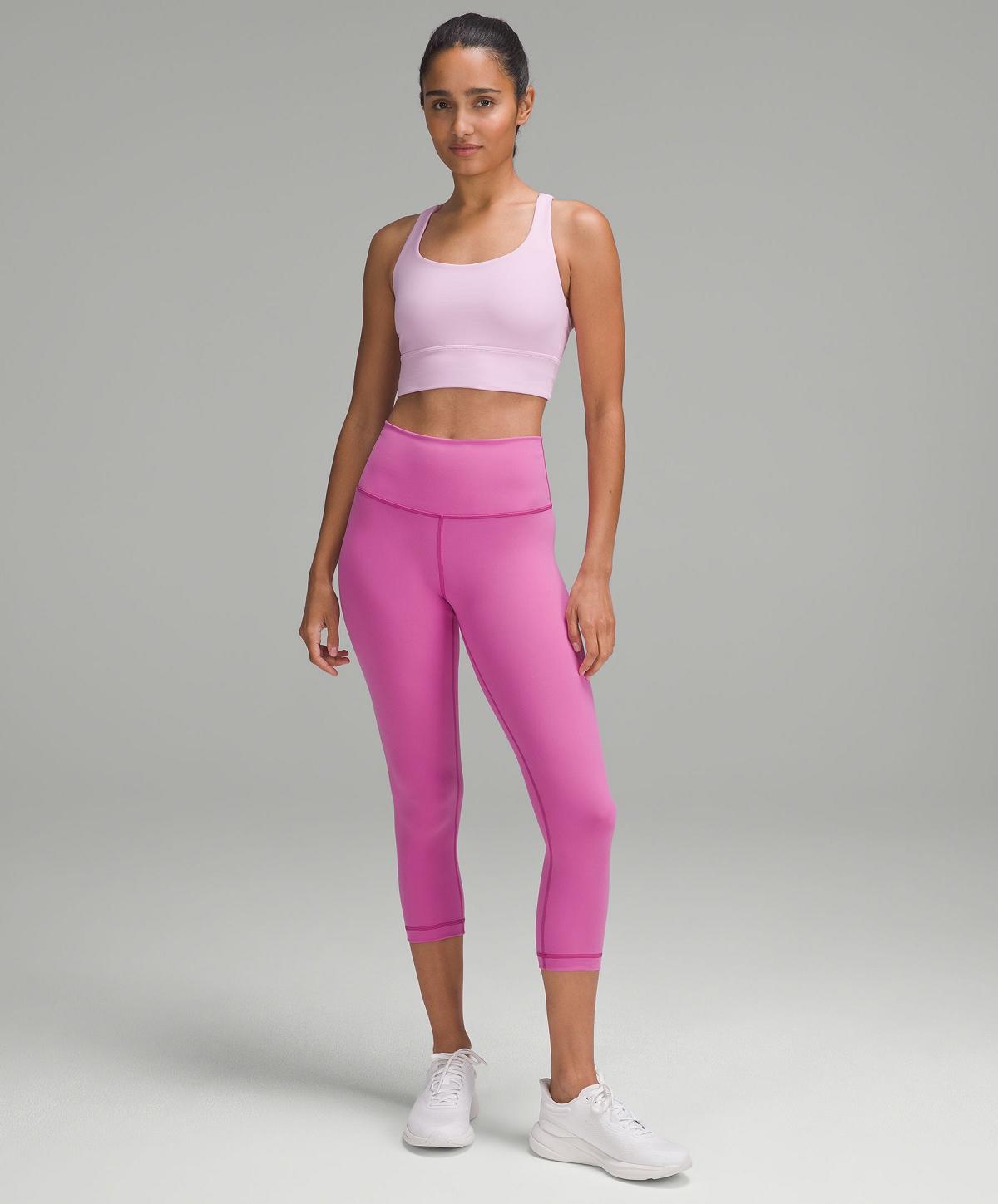 Pink Lululemon Wunder Train High-Rise Crop 21" Women Leggings | NZ_LuLu36236