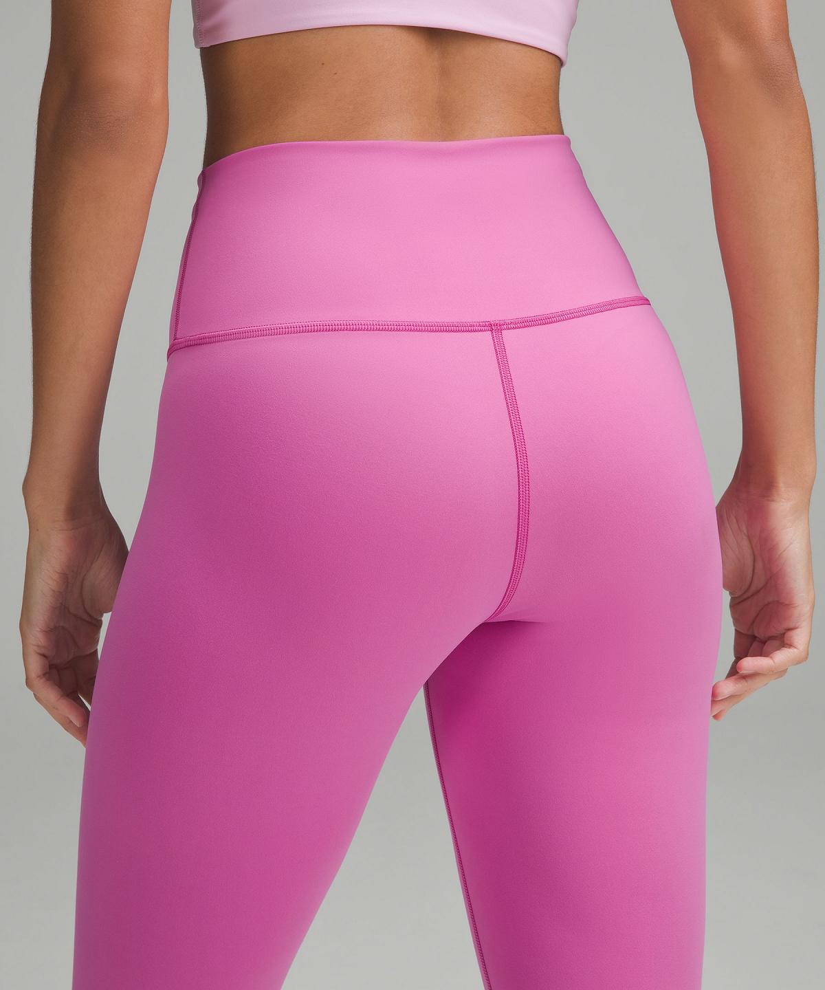 Pink Lululemon Wunder Train High-Rise Crop 21" Women Leggings | NZ_LuLu36236