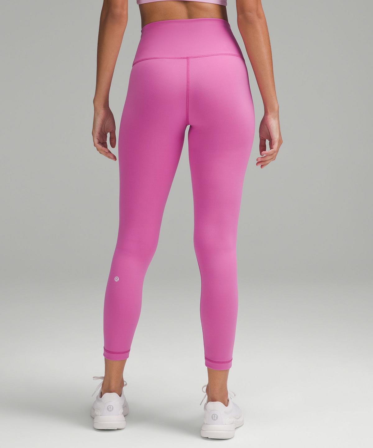 Pink Lululemon Wunder Train High-Rise Tight 25" Women Leggings | NZ_LuLu68829