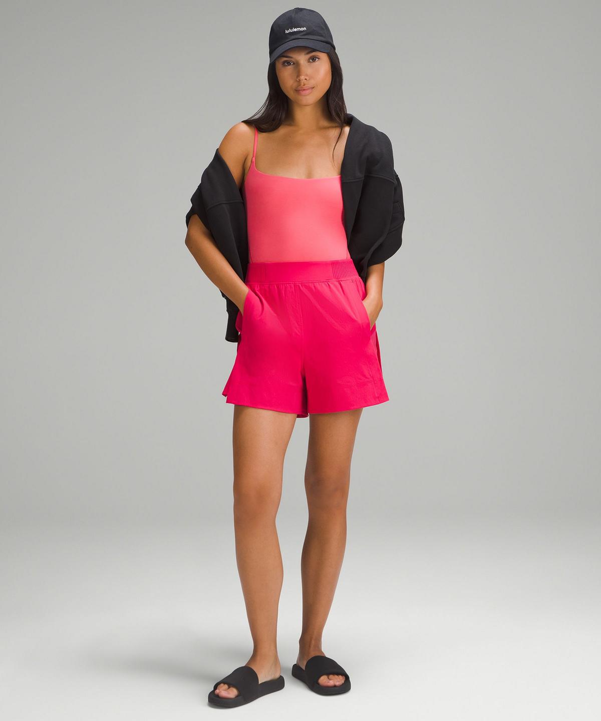 Pink Lululemon Wundermost Ultra-Soft Nulu Square-Neck Spaghetti-Strap Women Bodysuit | NZ_LuLu74678