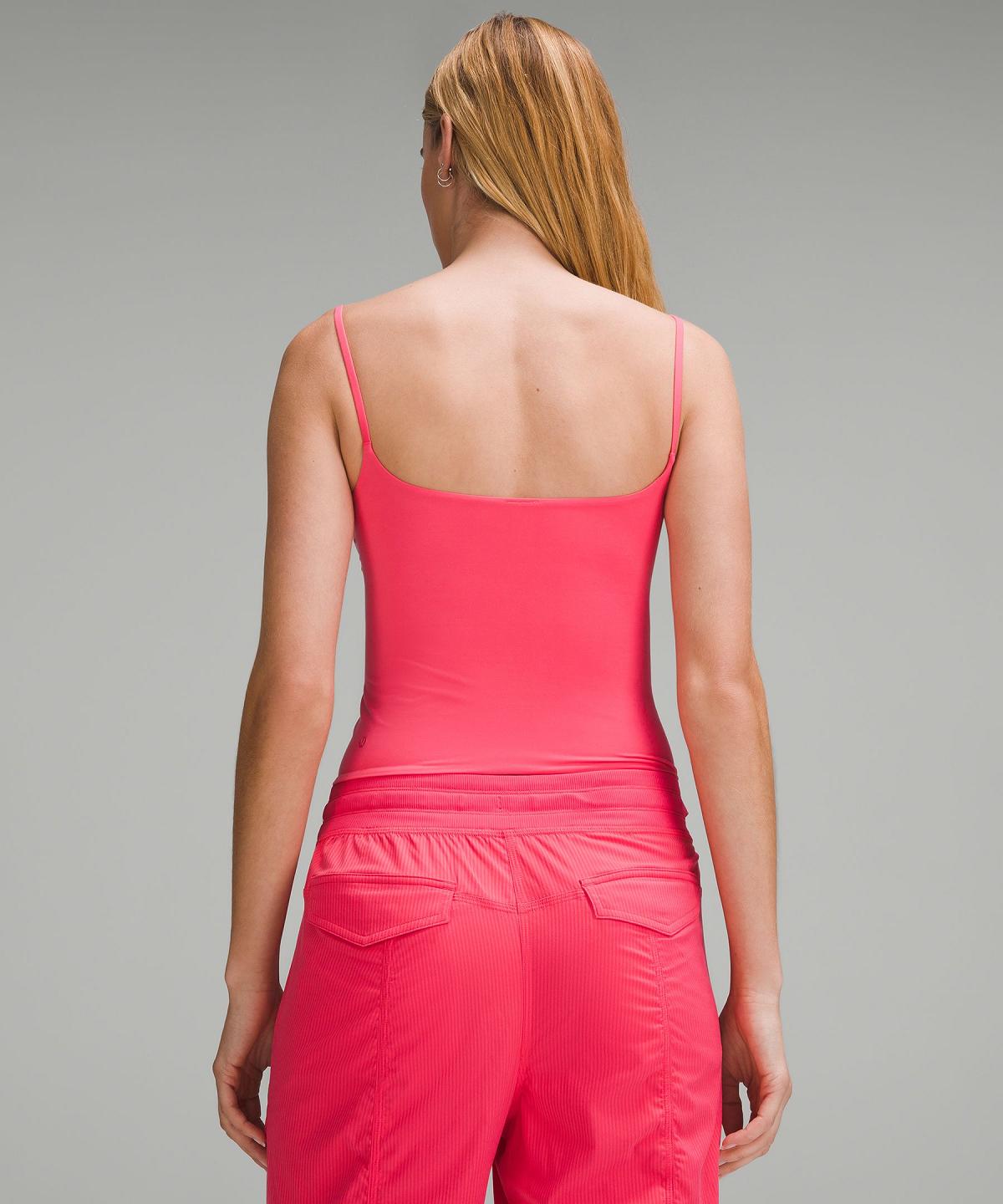 Pink Lululemon Wundermost Ultra-Soft Nulu Spaghetti-Strap Cami Women Shirts | NZ_LuLu75932