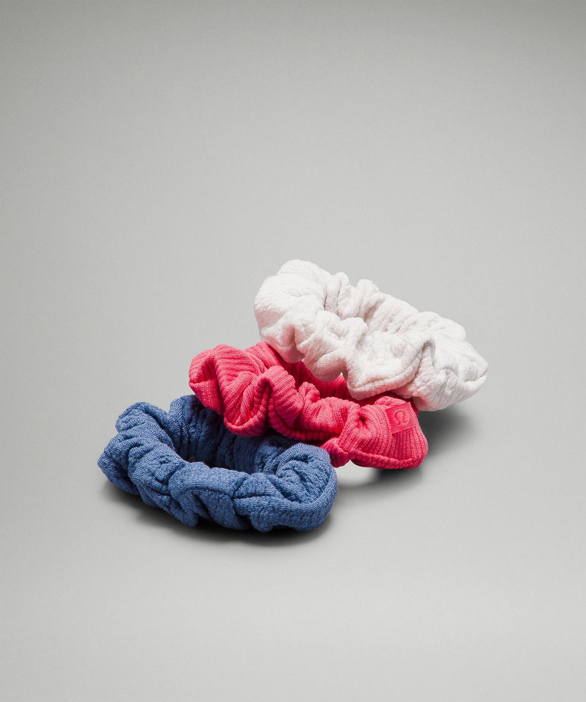 Pink / Blue Lululemon Uplifting Scrunchies Textured Women Hair Accessories | NZ_LuLu27357