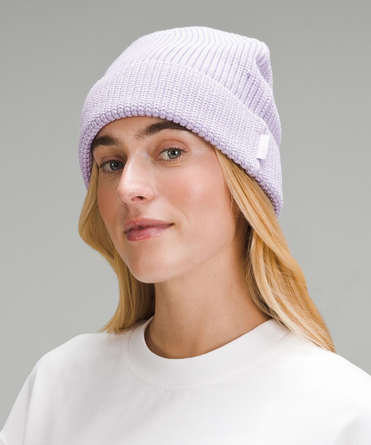 Purple Lululemon Close-Fit Cotton-Blend Ribbed Women Hats | NZ_LuLu66411