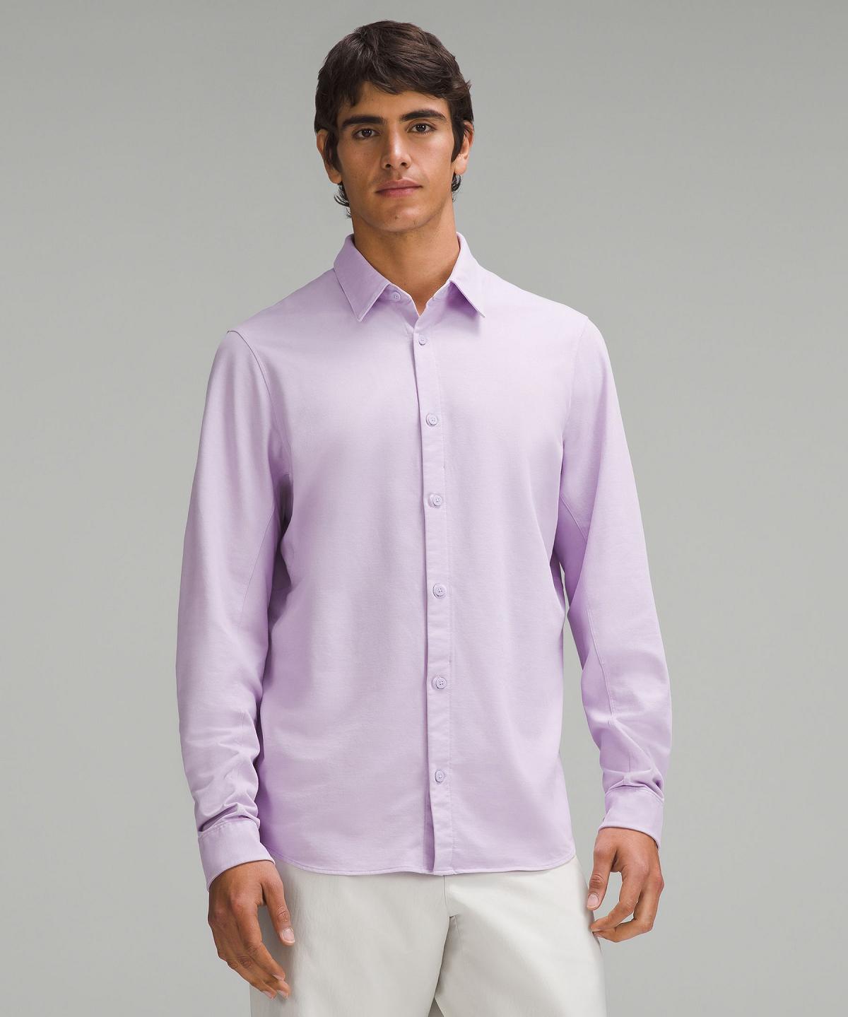 Purple Lululemon Commission Men Long Sleeve Shirts | NZ_LuLu65792