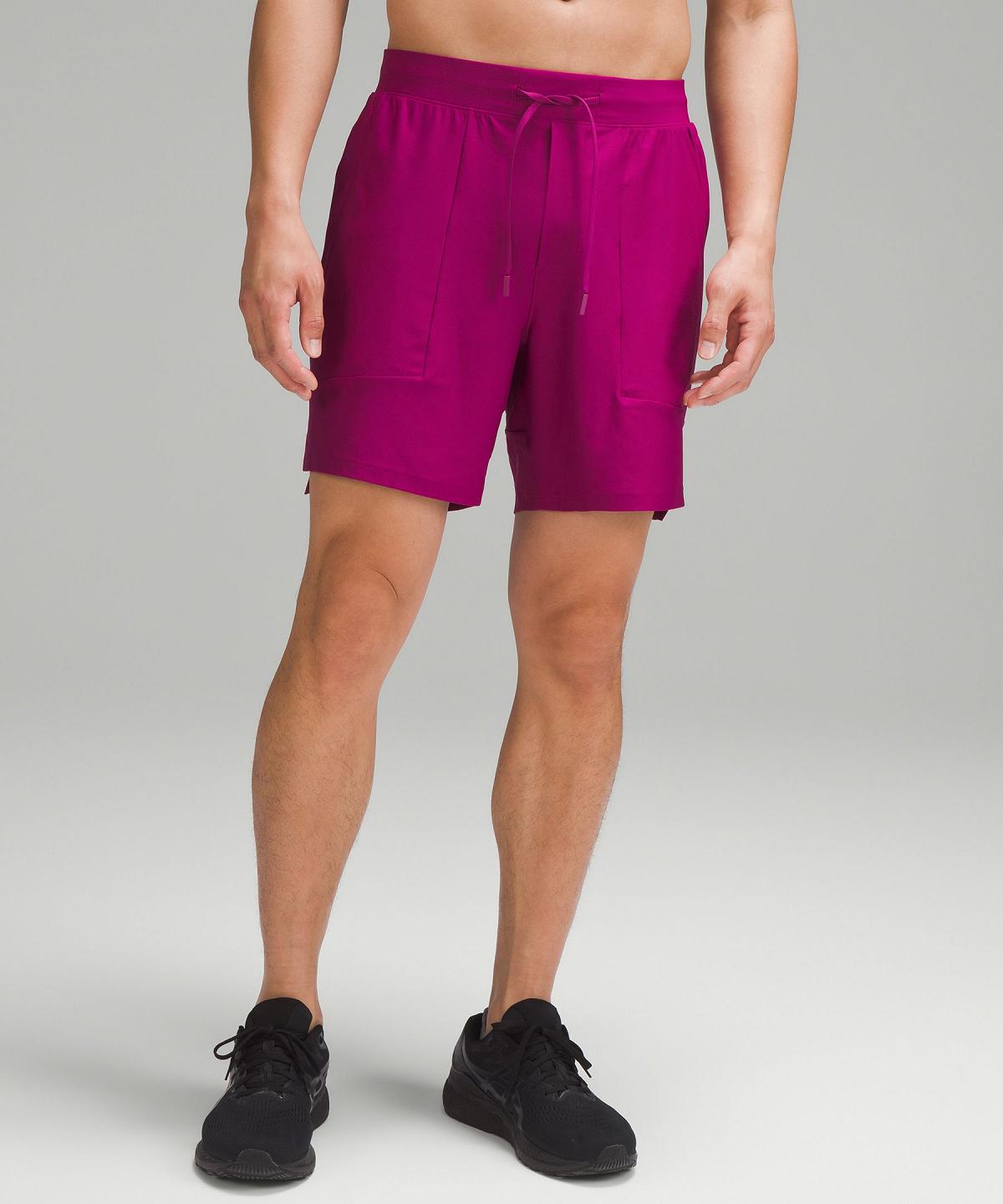 Purple Lululemon License to Train Linerless 7" Men Shorts | NZ_LuLu34993