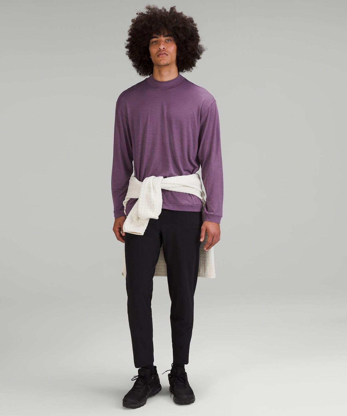 Purple Lululemon Merino Wool-Blend Men Long Sleeve Shirts | NZ_LuLu26071