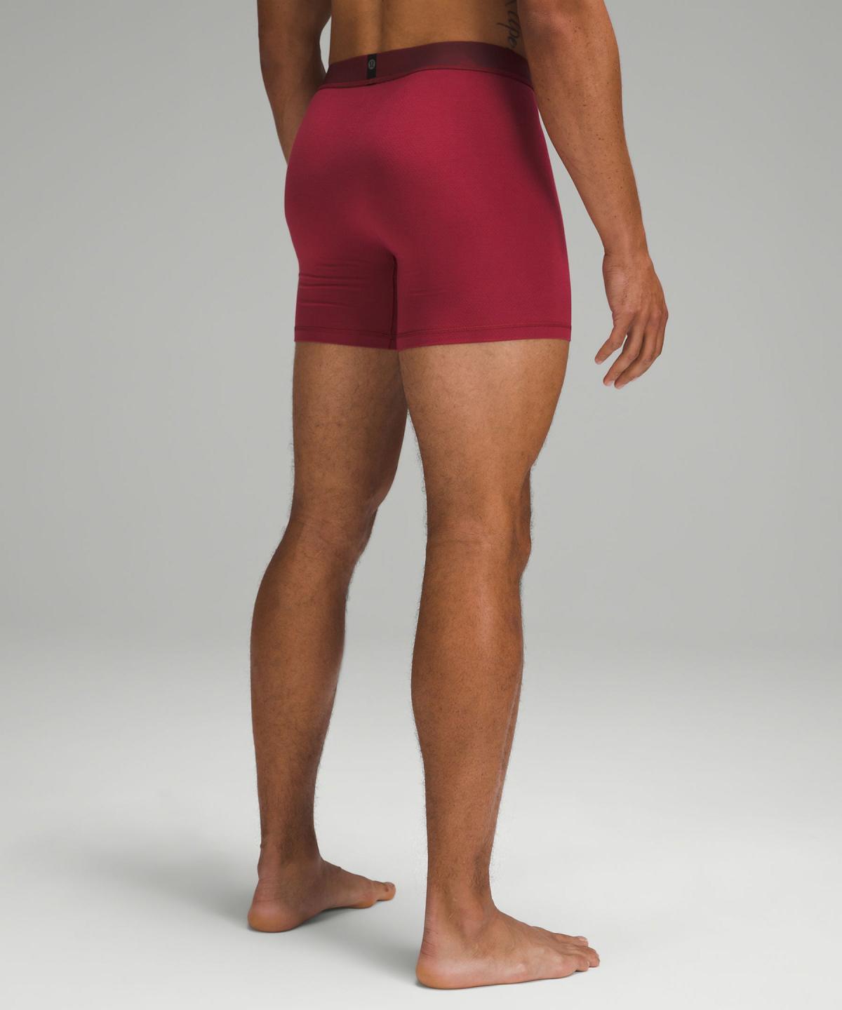 Red Lululemon Always In Motion Mesh Boxer 5" Men Underwear | NZ_LuLu50551