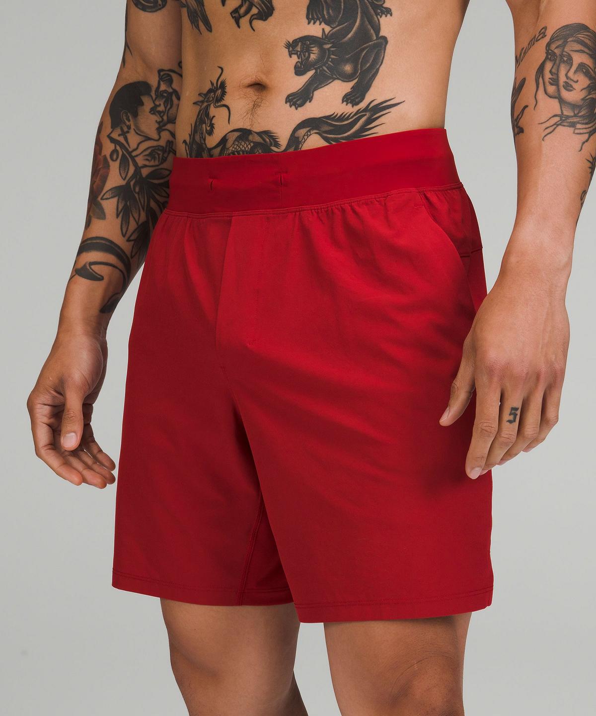 Red Lululemon T.H.E. Linerless 7" Men Shorts | NZ_LuLu20283