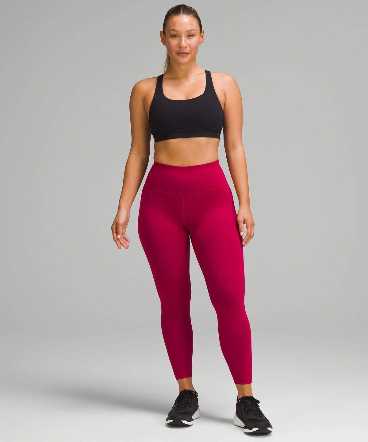 Red Lululemon Wunder Train Contour Fit High-Rise Tight 25" Women Leggings | NZ_LuLu54551