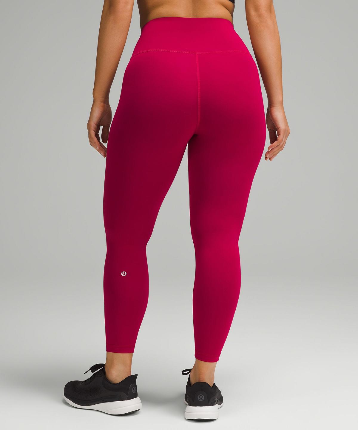 Red Lululemon Wunder Train Contour Fit High-Rise Tight 25" Women Leggings | NZ_LuLu54551