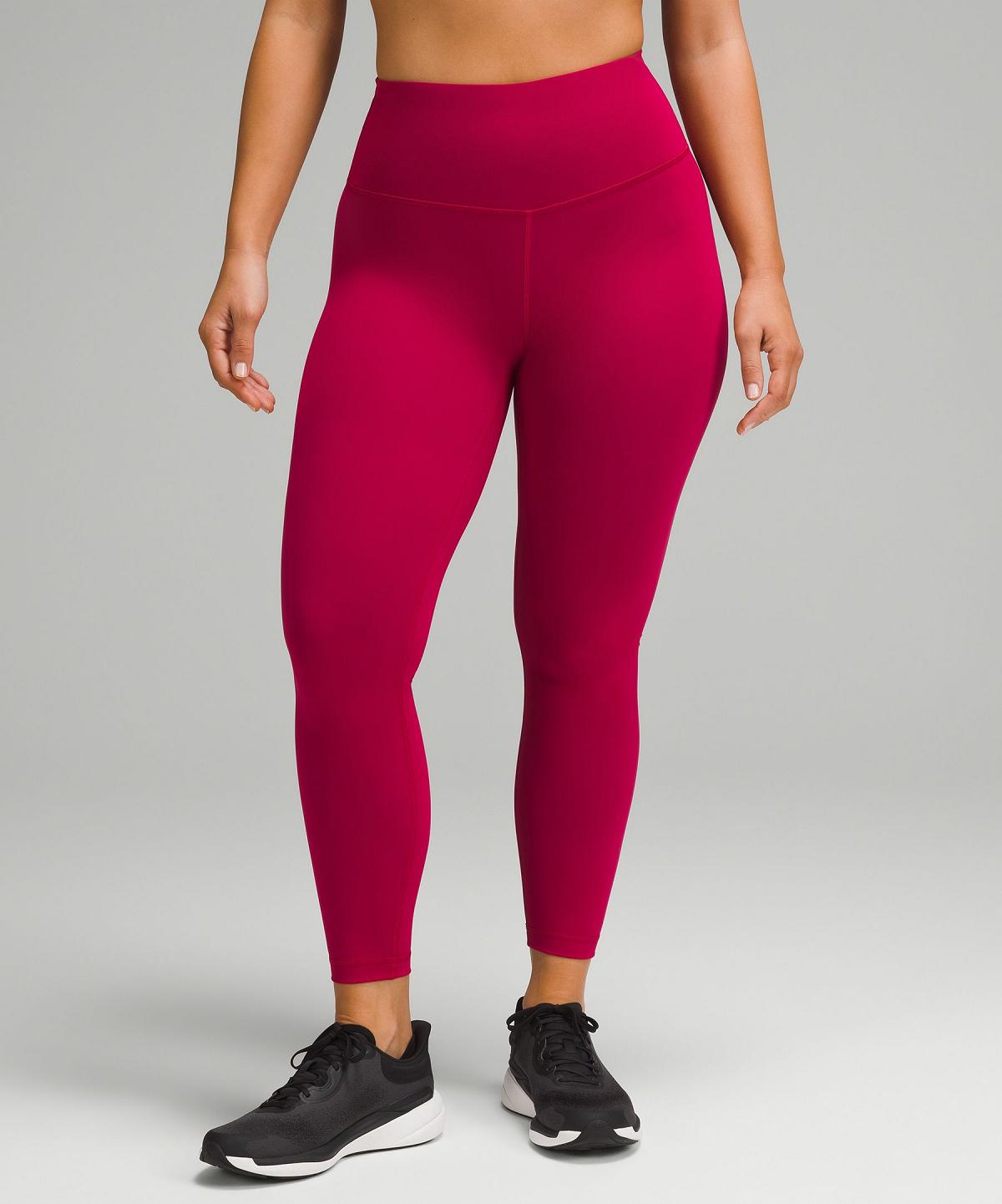 Red Lululemon Wunder Train Contour Fit High-Rise Tight 25" Women Leggings | NZ_LuLu54551