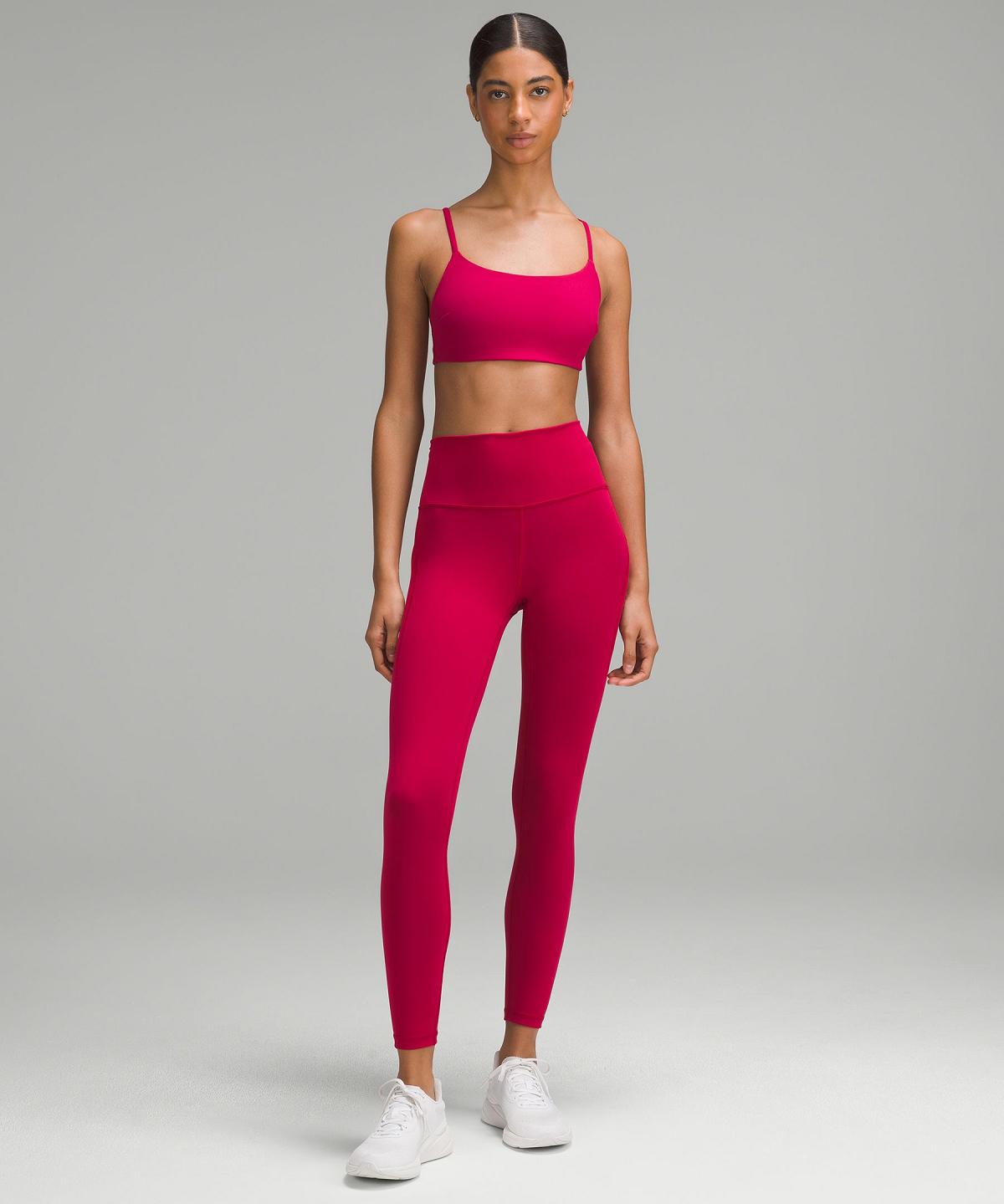 Red Lululemon Wunder Train High-Rise Tight with Pockets 25" Women Leggings | NZ_LuLu70365