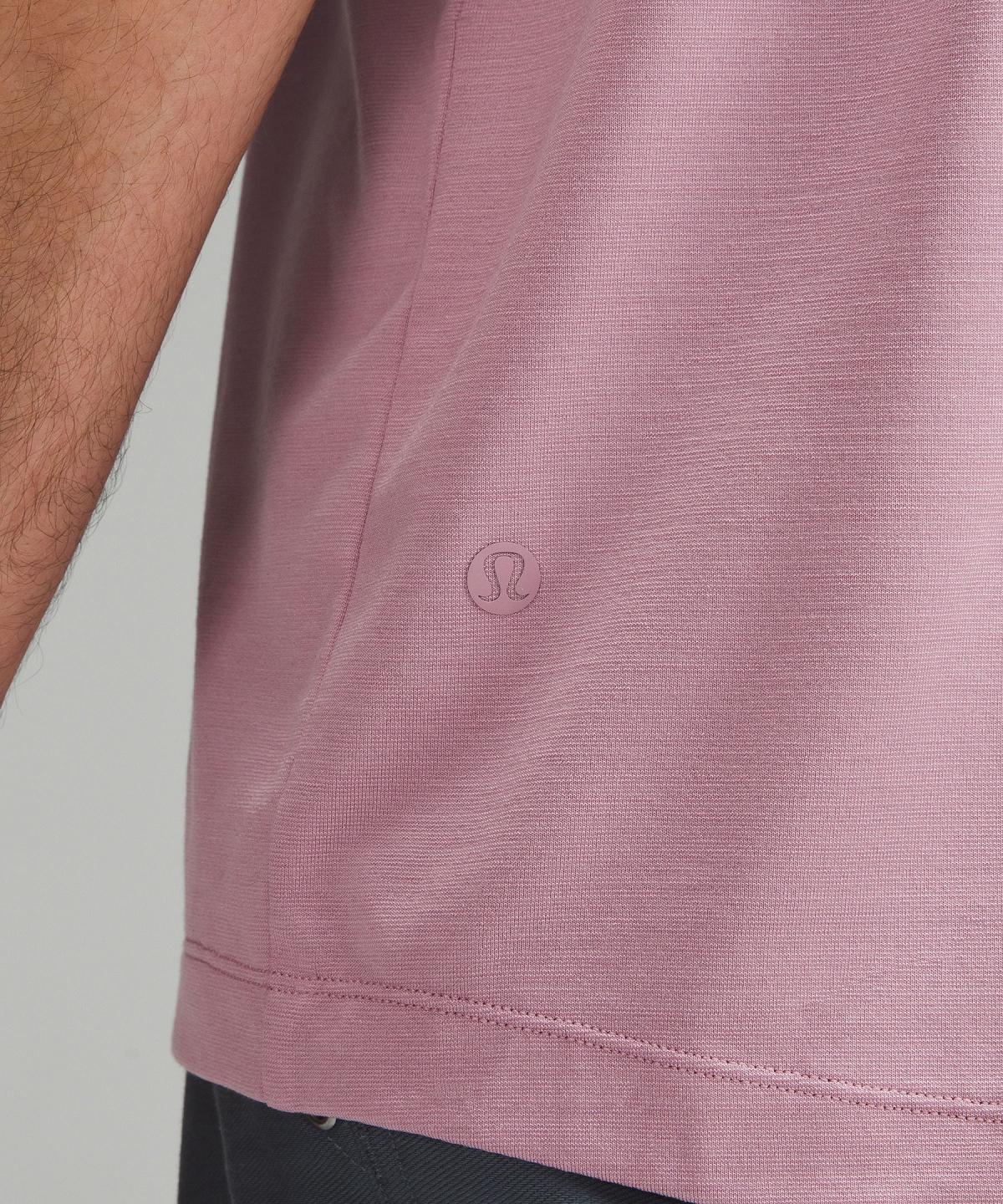 Rose Pink Lululemon Evolution Short-Sleeve Men Polo Shirts | NZ_LuLu48471