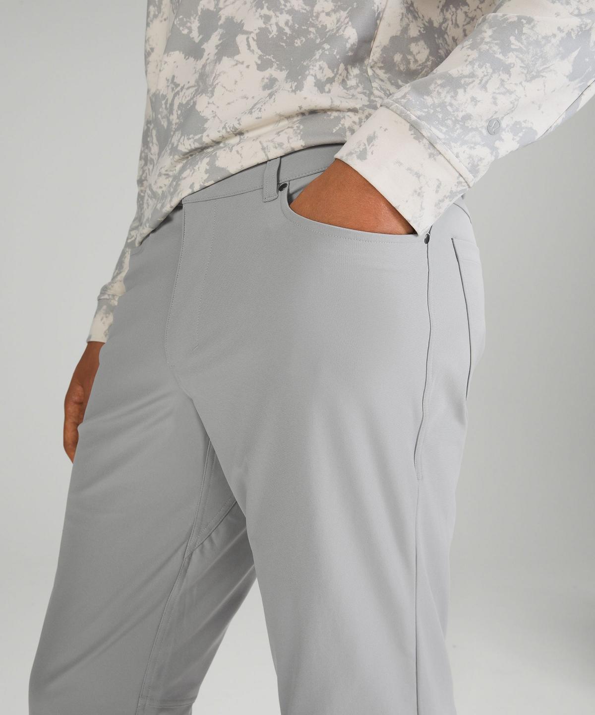 Silver Lululemon ABC Classic-Fit 5 Pocket 34"L Men Trousers | NZ_LuLu30641