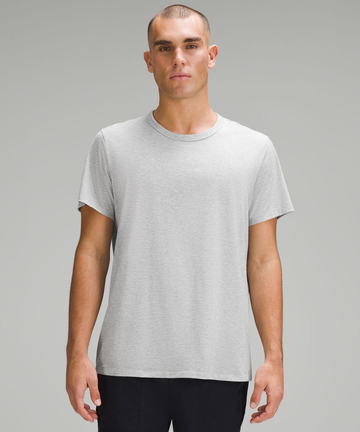 Silver Lululemon Fundamental Men T Shirts | NZ_LuLu23578