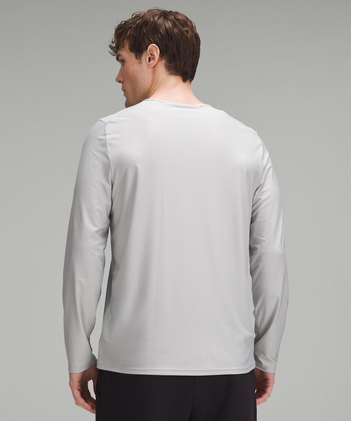 Silver Lululemon Ultra-Soft Nulu Long-Sleeve Men Shirts | NZ_LuLu89178