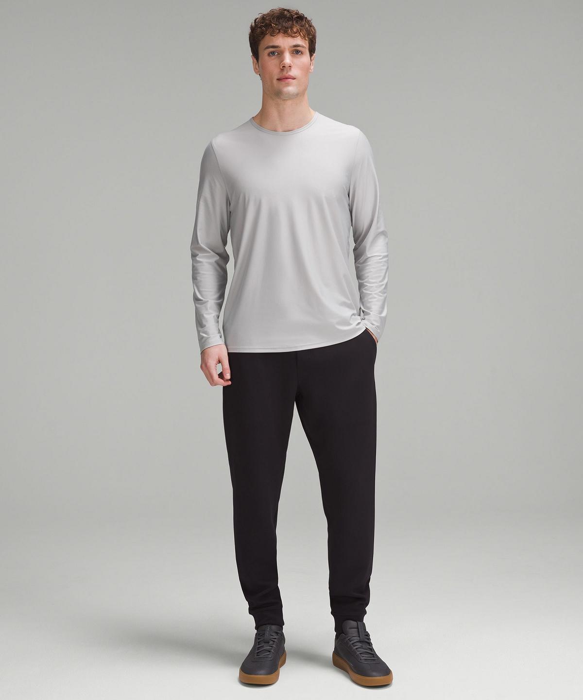 Silver Lululemon Ultra-Soft Nulu Men Long Sleeve Shirts | NZ_LuLu52433