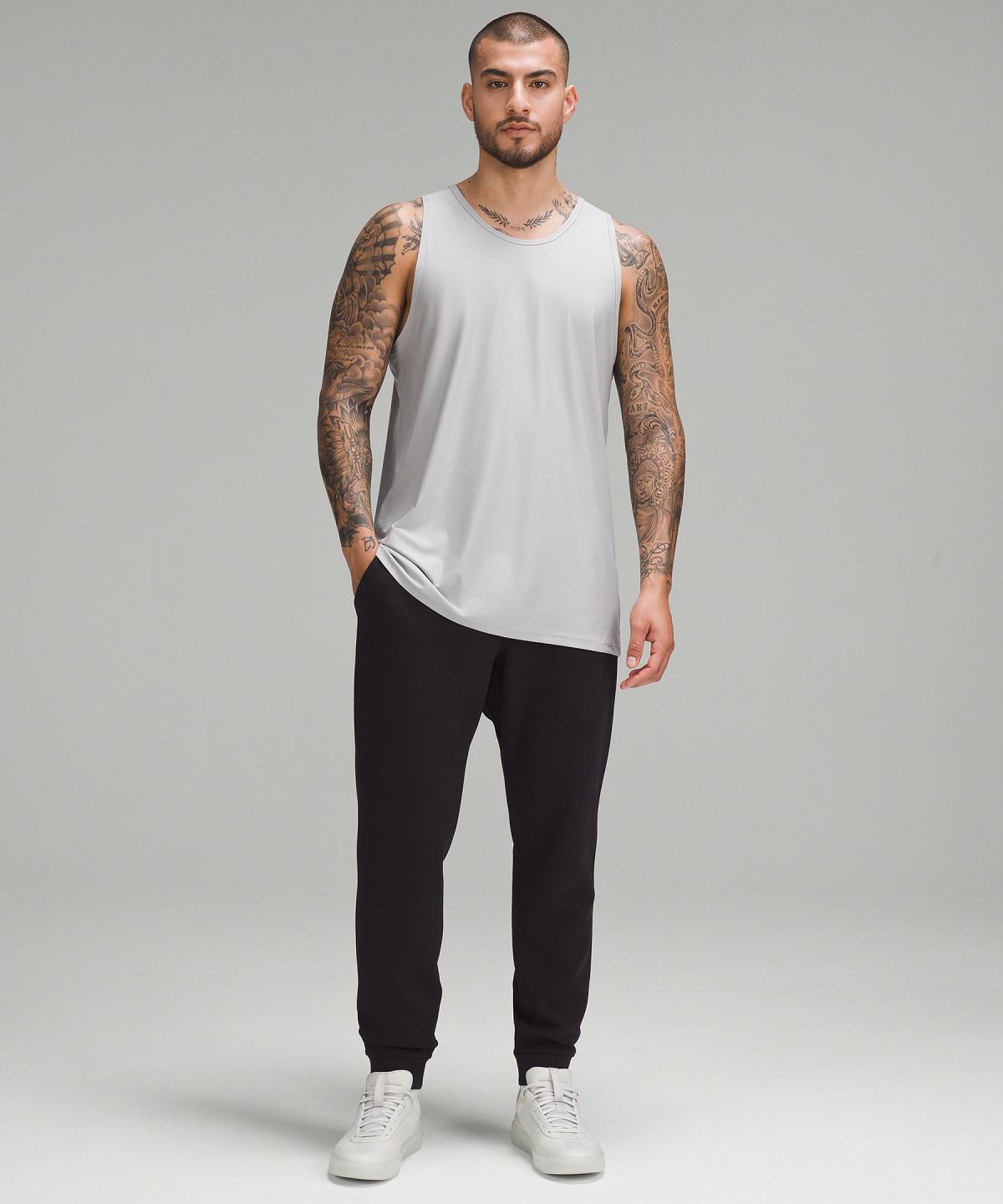 Silver Lululemon Ultra-Soft Nulu Tank Top Men Shirts | NZ_LuLu91085