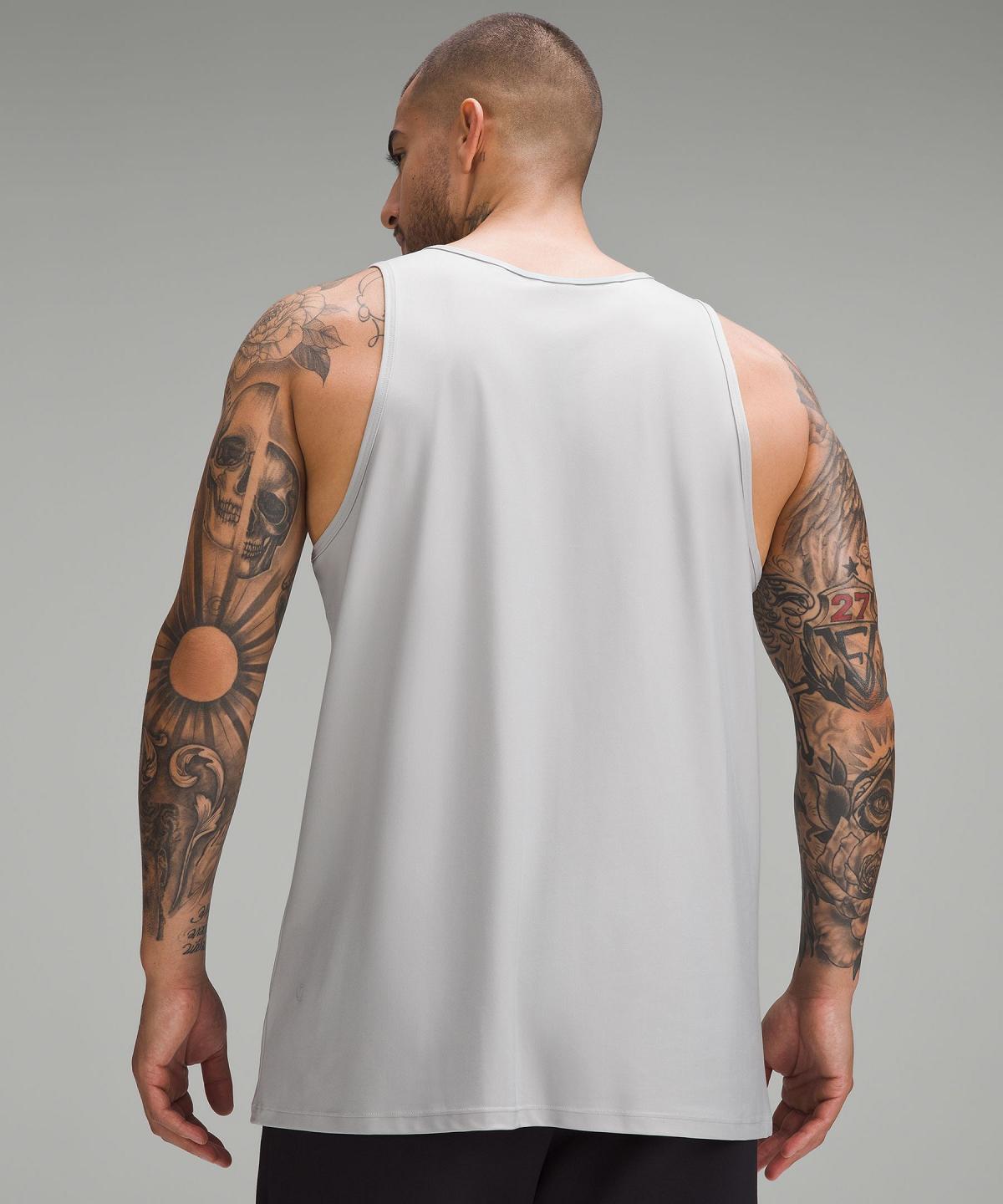 Silver Lululemon Ultra-Soft Nulu Tank Top Men Shirts | NZ_LuLu91085