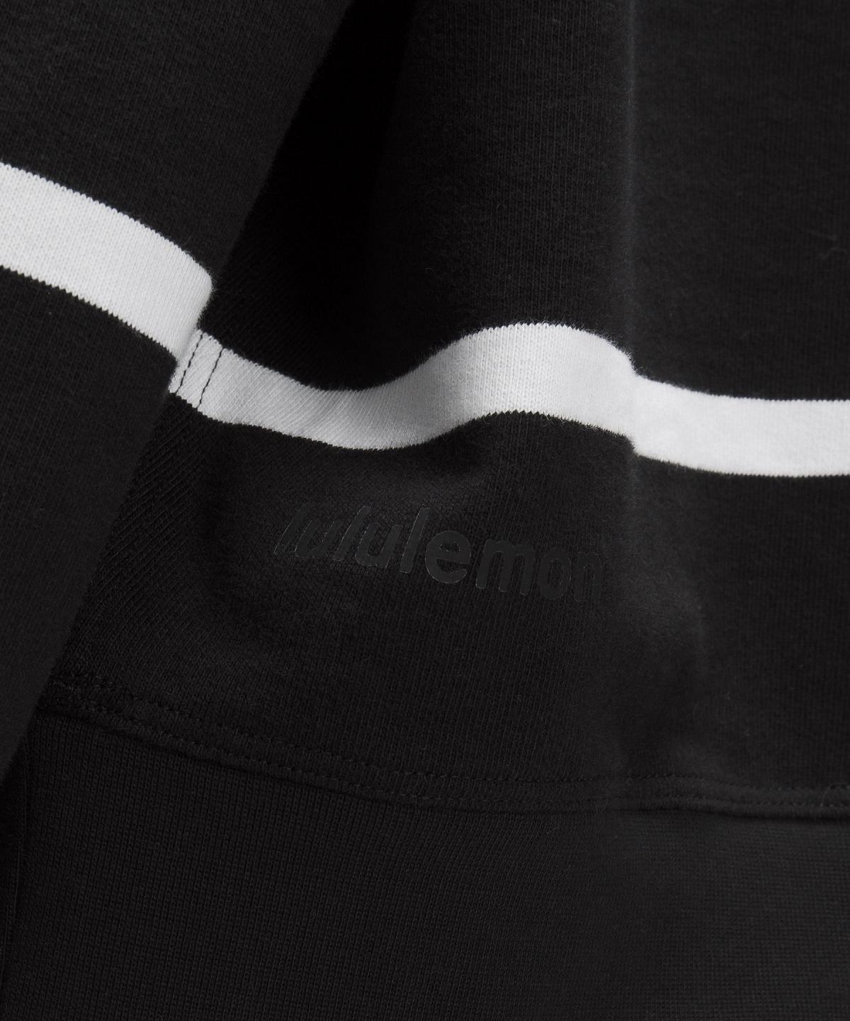 Stripes Black White Lululemon Perfectly Oversized Cropped Crew Women Hoodies & Sweatshirts | NZ_LuLu96731