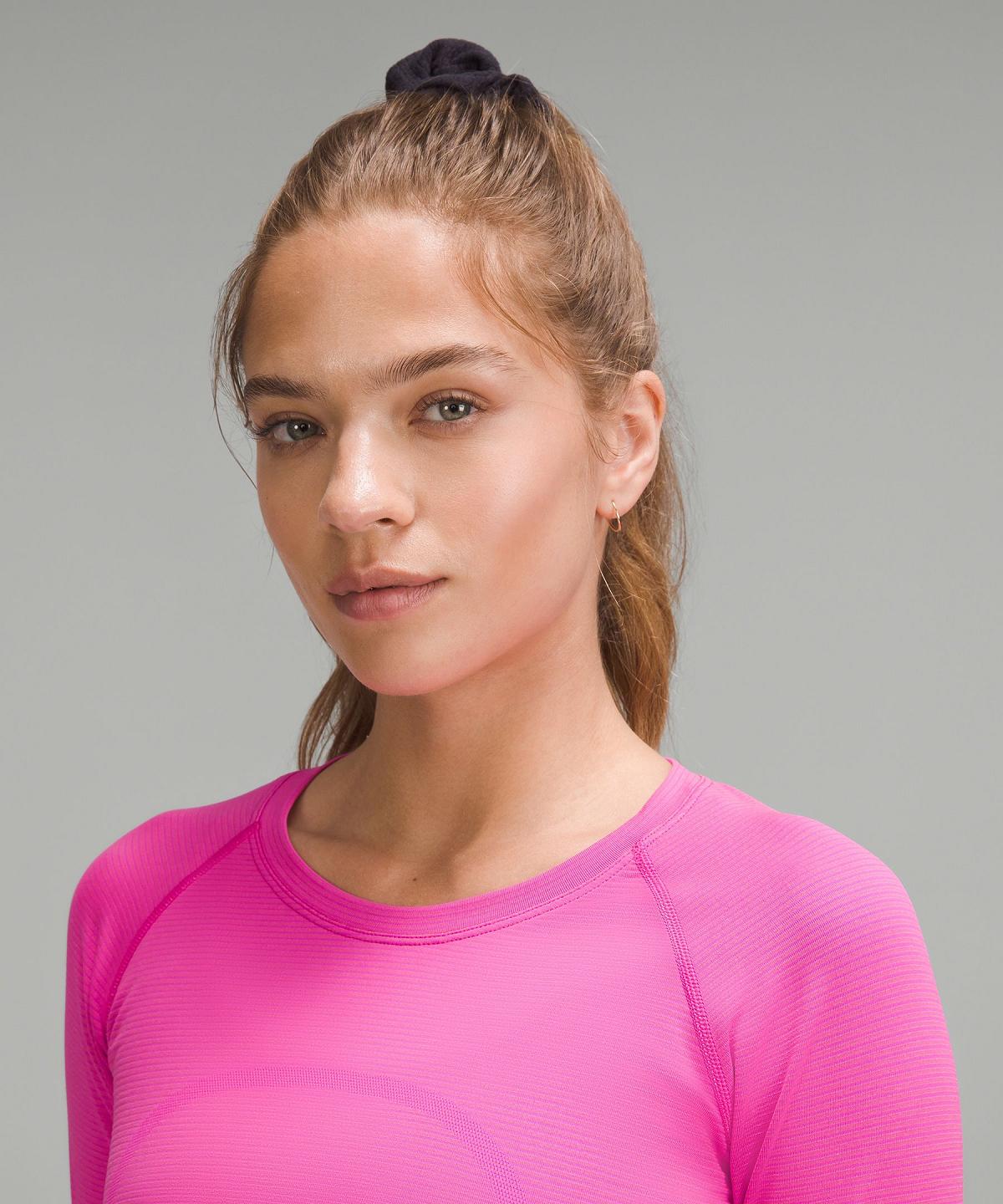 Stripes Pink Lululemon Swiftly Tech Long-Sleeve 2.0 Women T Shirts | NZ_LuLu68761