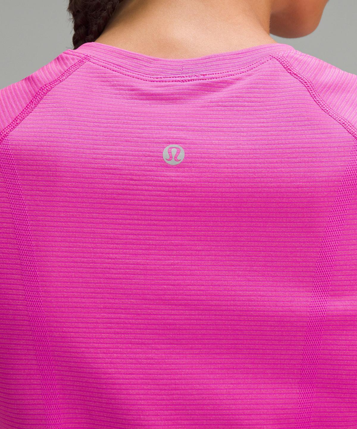 Stripes Pink Lululemon Swiftly Tech Short-Sleeve 2.0 Women T Shirts | NZ_LuLu21611