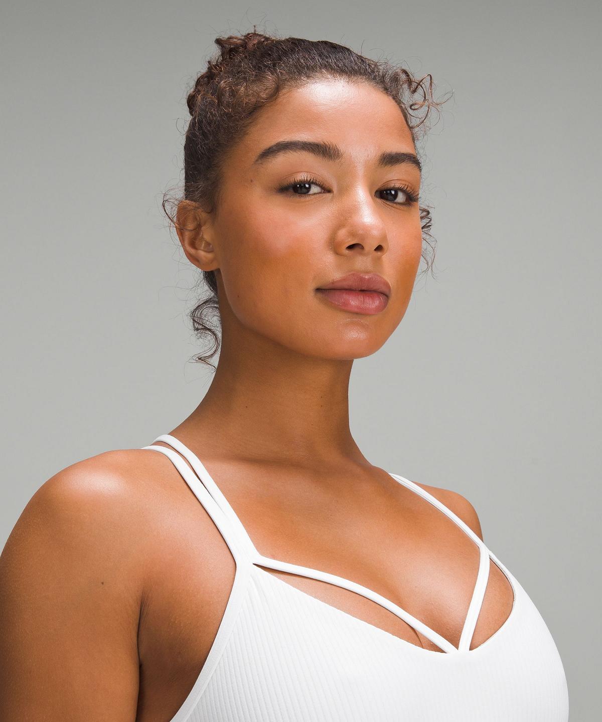 White Lululemon Align™ Strappy Ribbed Women Tank Top | NZ_LuLu94476