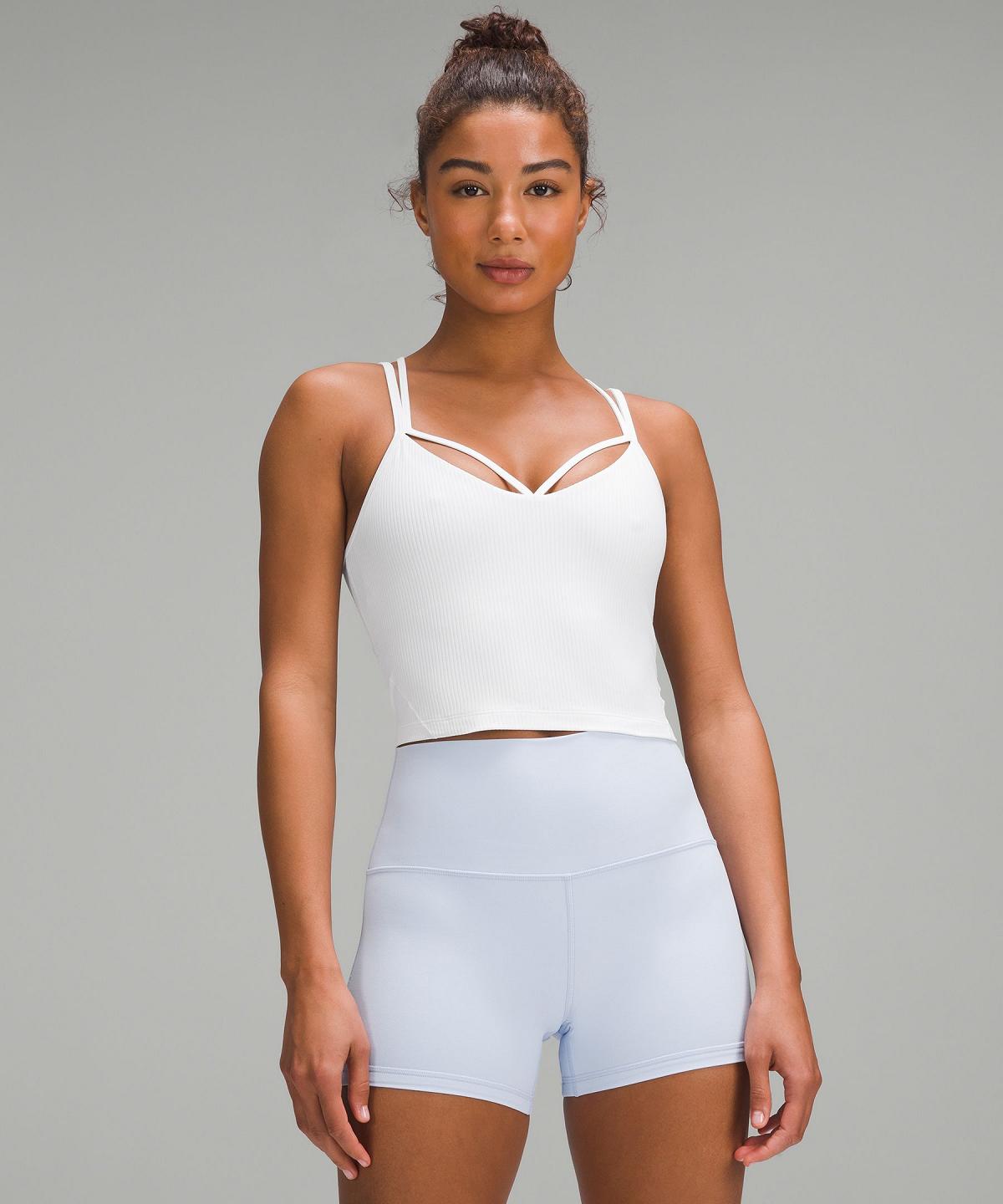 White Lululemon Align™ Strappy Ribbed Women Tank Top | NZ_LuLu94476