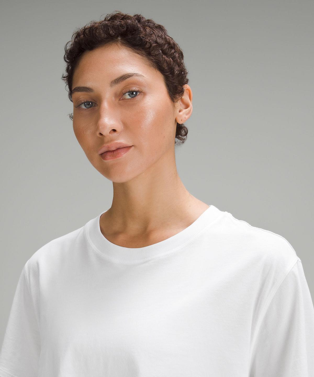 White Lululemon All Yours Cropped T-Shirt Women Shirts | NZ_LuLu78039