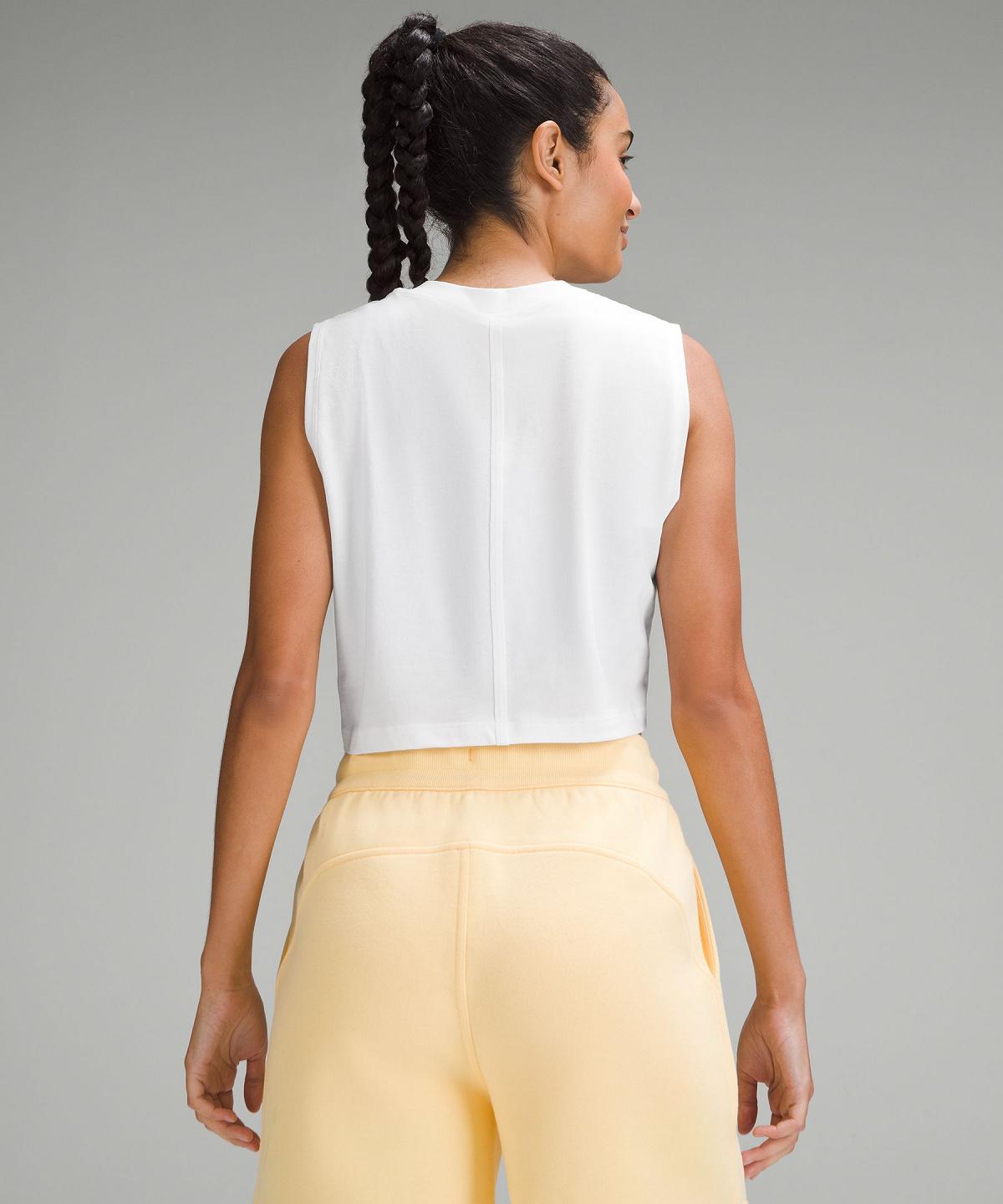 White Lululemon All Yours Cropped Women Tank Top | NZ_LuLu64934