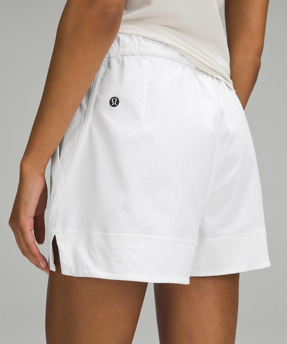 White Lululemon Cinchable Waist High-Rise Woven 3.5" Women Shorts | NZ_LuLu54524