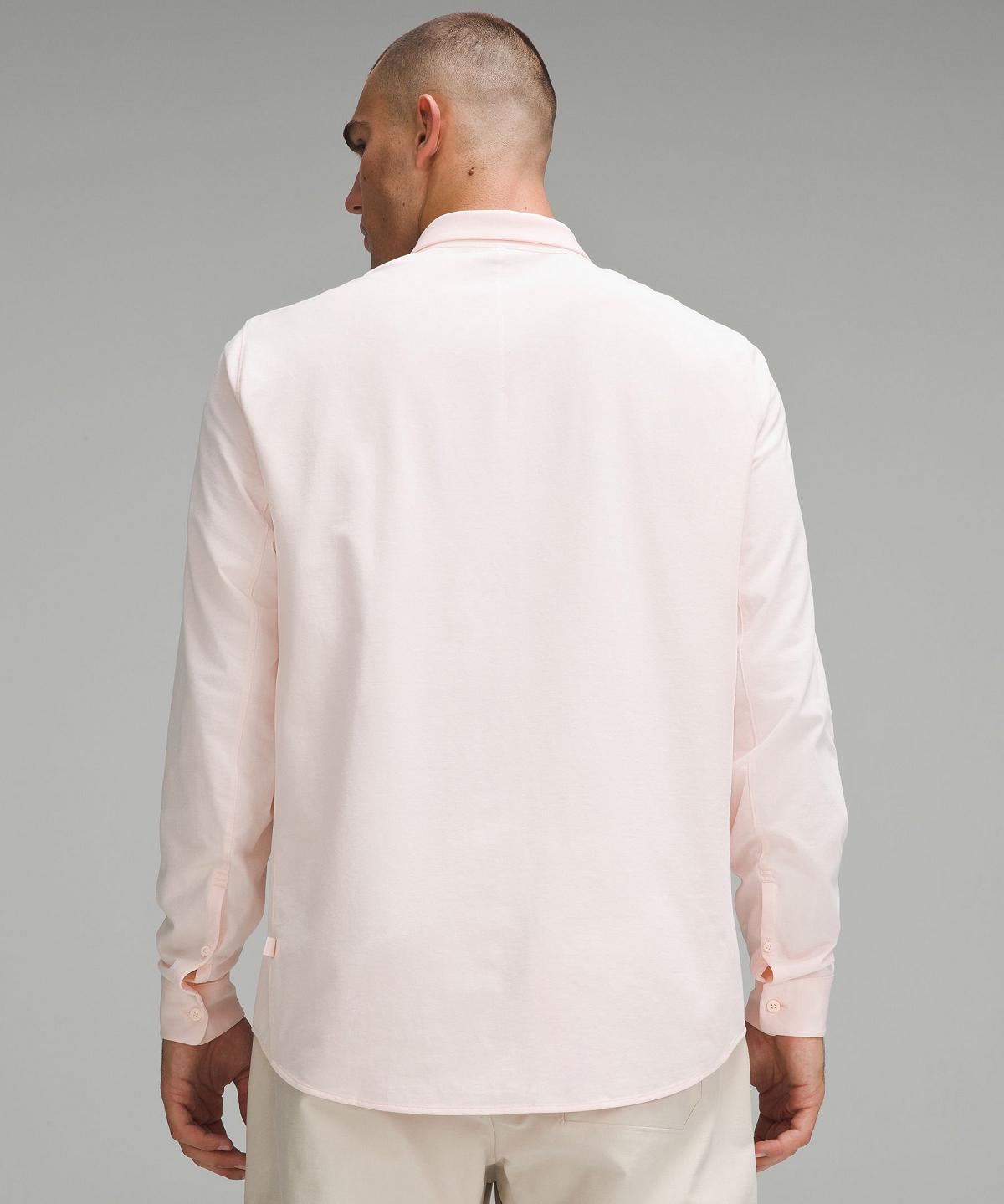 White Lululemon Commission Long-Sleeve Men Button Down Shirts | NZ_LuLu70218