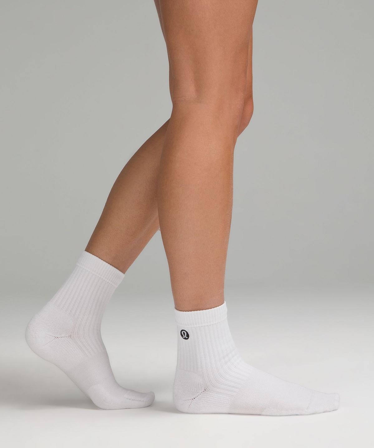 White Lululemon Daily Stride Quarter Women Socks | NZ_LuLu78619