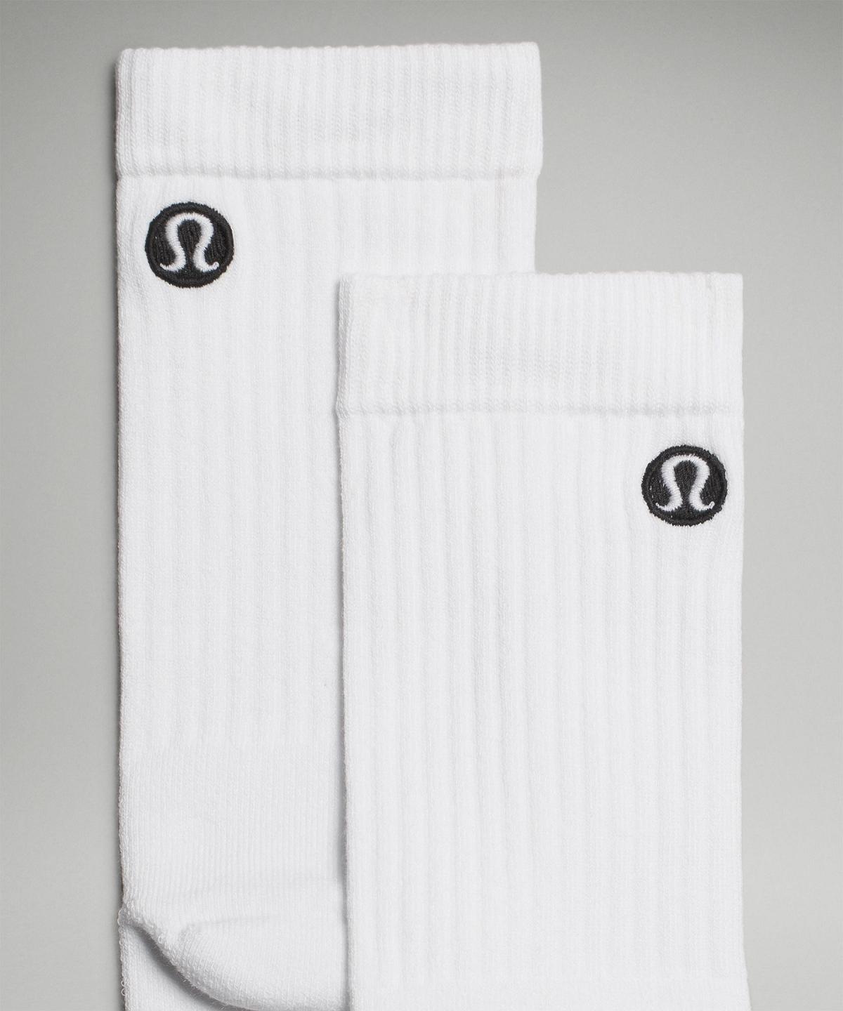 White Lululemon Daily Stride Ribbed Comfort Crew Women Socks | NZ_LuLu91100