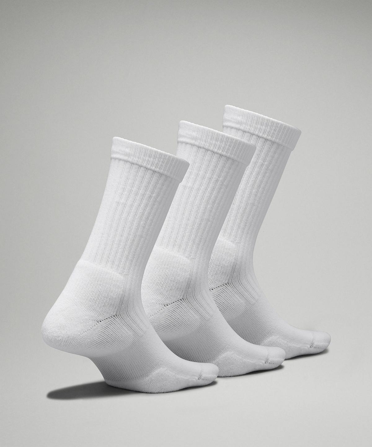 White Lululemon Daily Stride Ribbed Comfort Crew Women Socks | NZ_LuLu91100