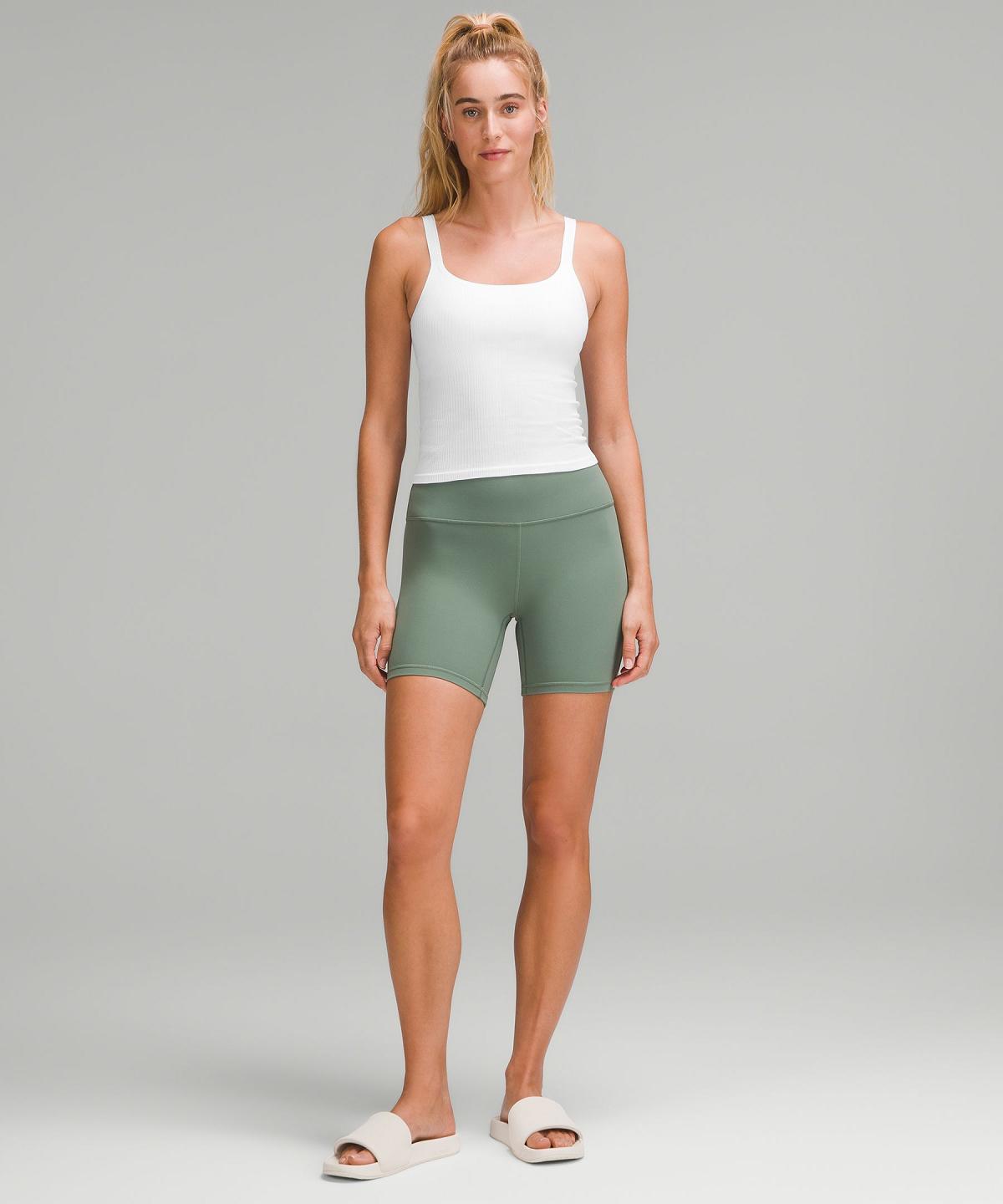 White Lululemon Ebb to Street Scoop-Neck Cropped Women Tank Top | NZ_LuLu21618