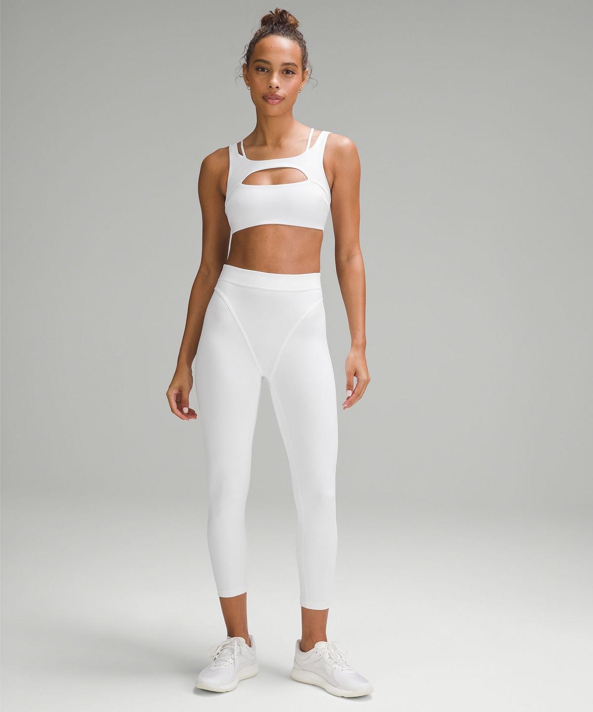 White Lululemon Everlux Front Cut-Out Train Women Sports Bra | NZ_LuLu34577