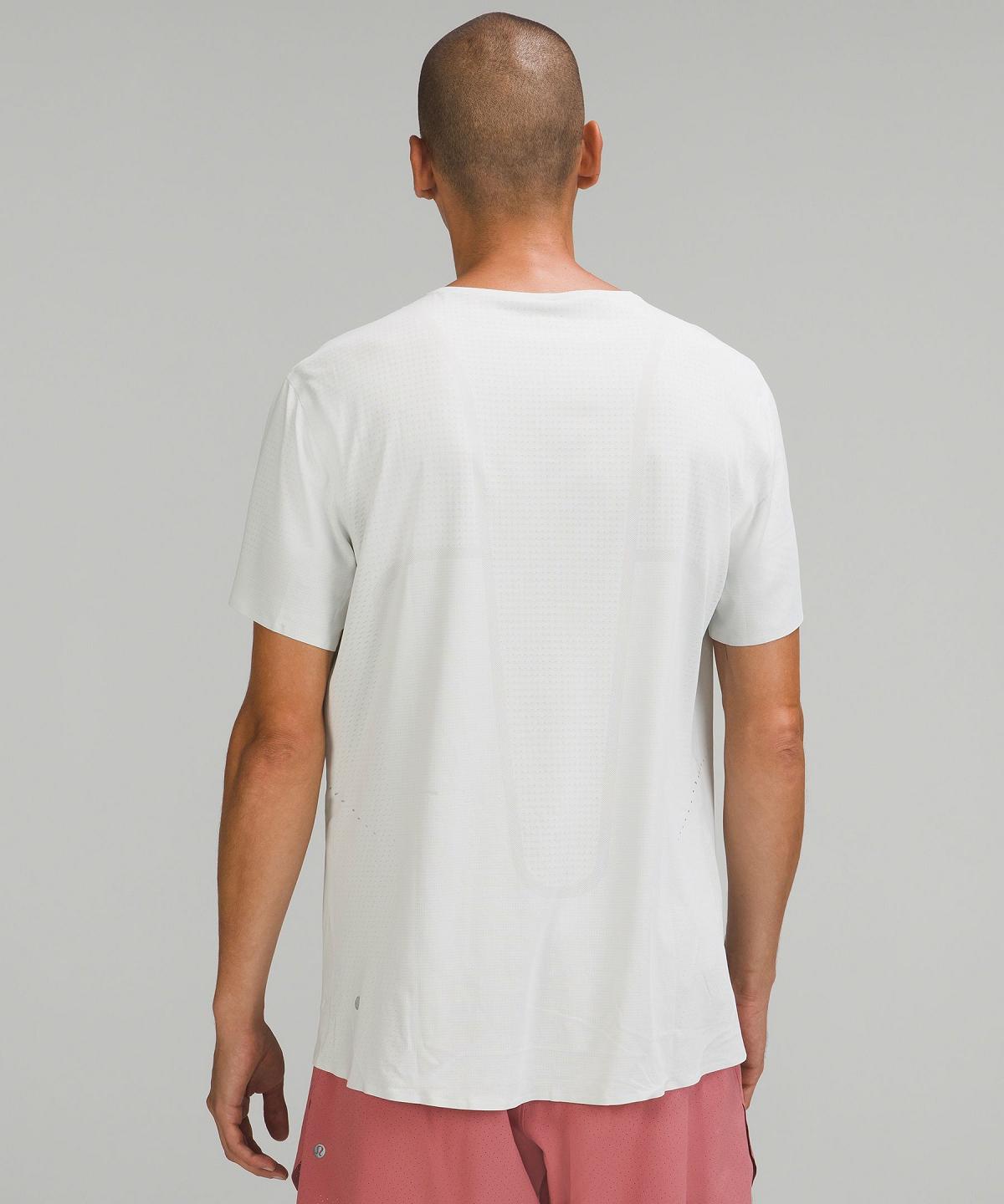 White Lululemon Fast and Free Short-Sleeve Men Shirts | NZ_LuLu86334