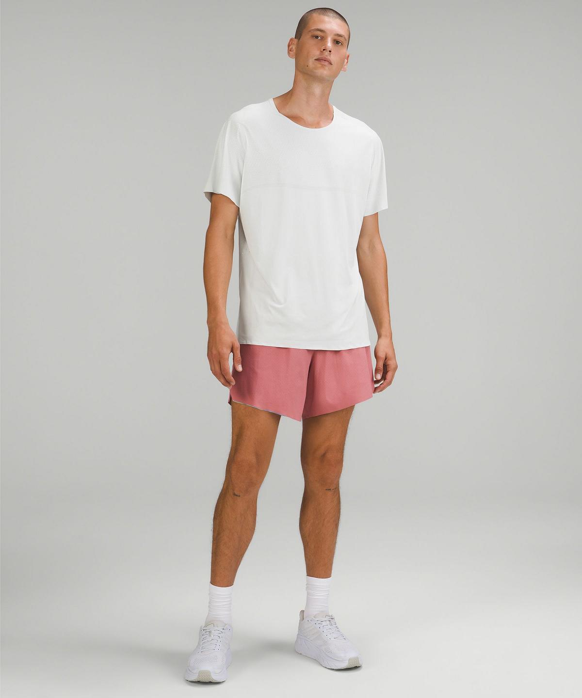 White Lululemon Fast and Free Short-Sleeve Men T Shirts | NZ_LuLu68008