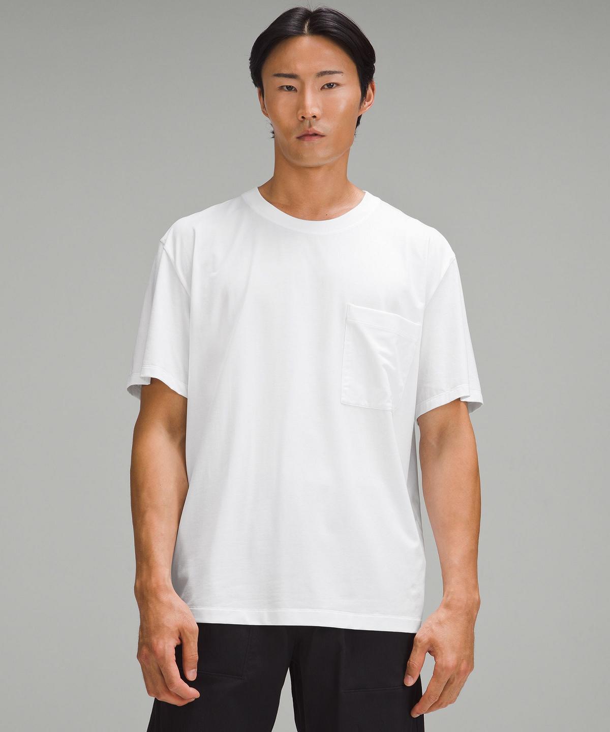 White Lululemon Fundamental Oversized Men T Shirts | NZ_LuLu70968