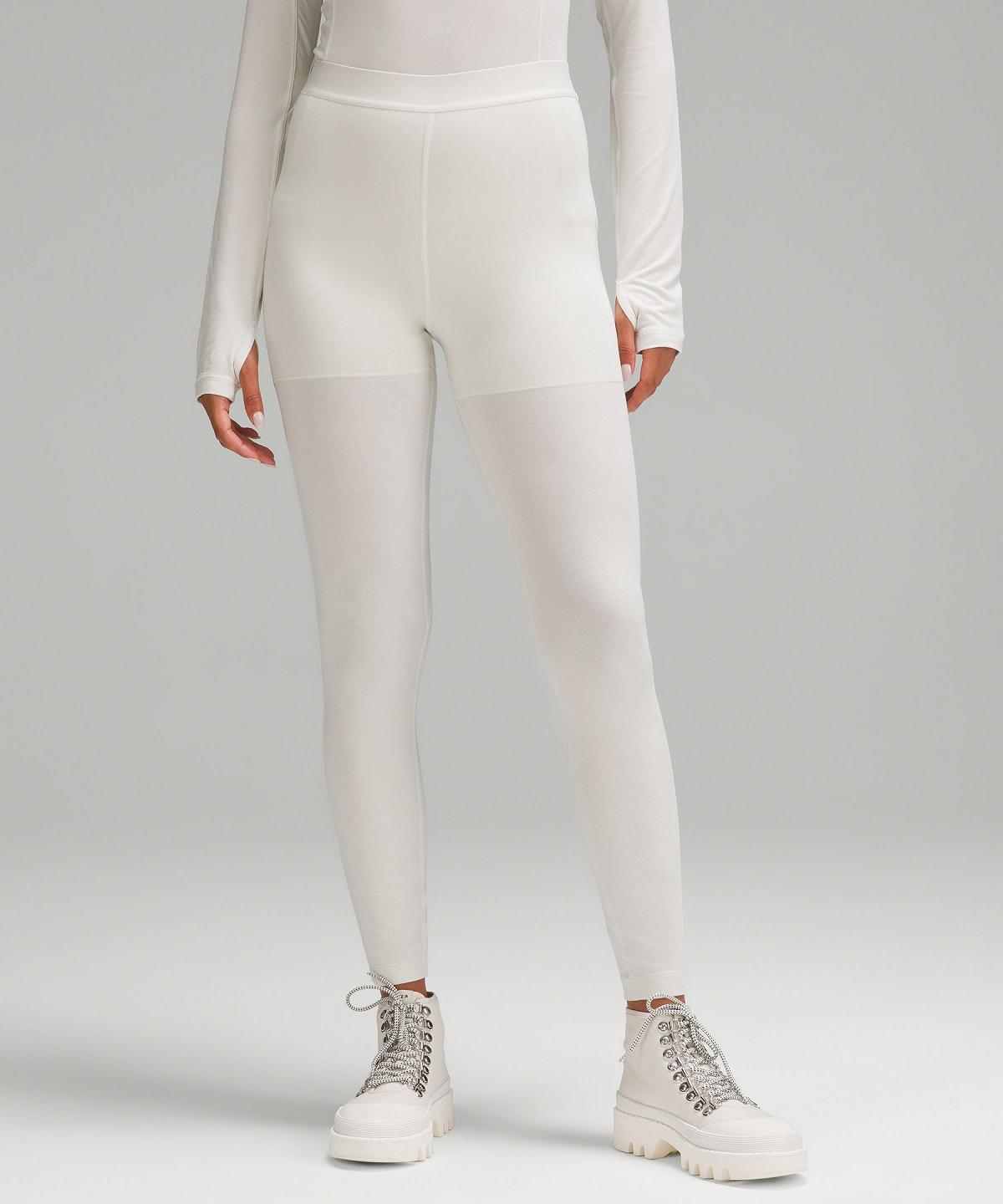 White Lululemon High-Rise Base Layer Tight 28" Women Leggings | NZ_LuLu23733